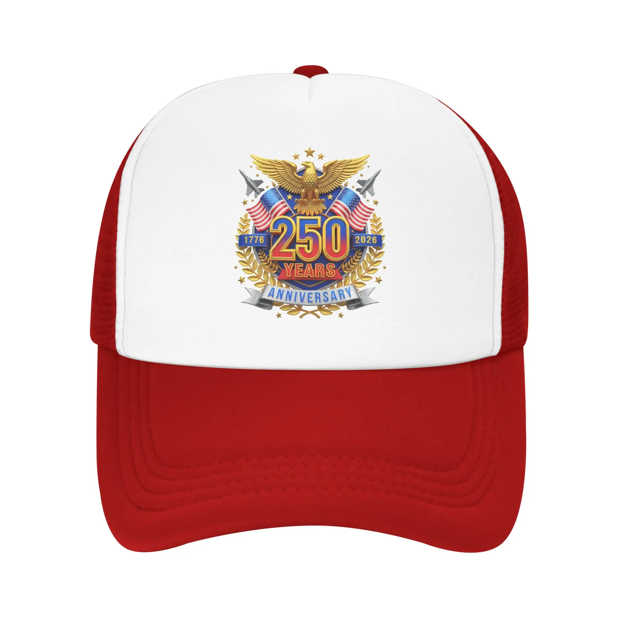 250 Years of Freedom 1776-2026 Mesh Baseball Cap Adult Sport Sun Caps Independence Day Hats Adjustable Summer Trucker Caps