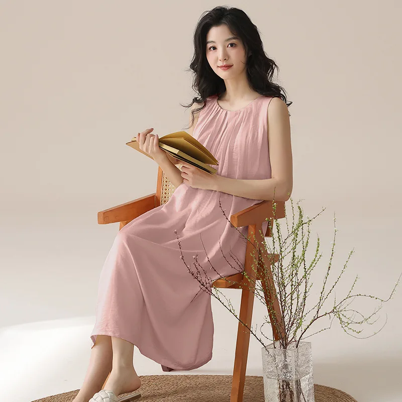 Women's Pajamas Women's Summer Dress Nightie With Bra Korean Popular Pajamas Nightwear Ladies Night Dress Sleepwear Nightgown