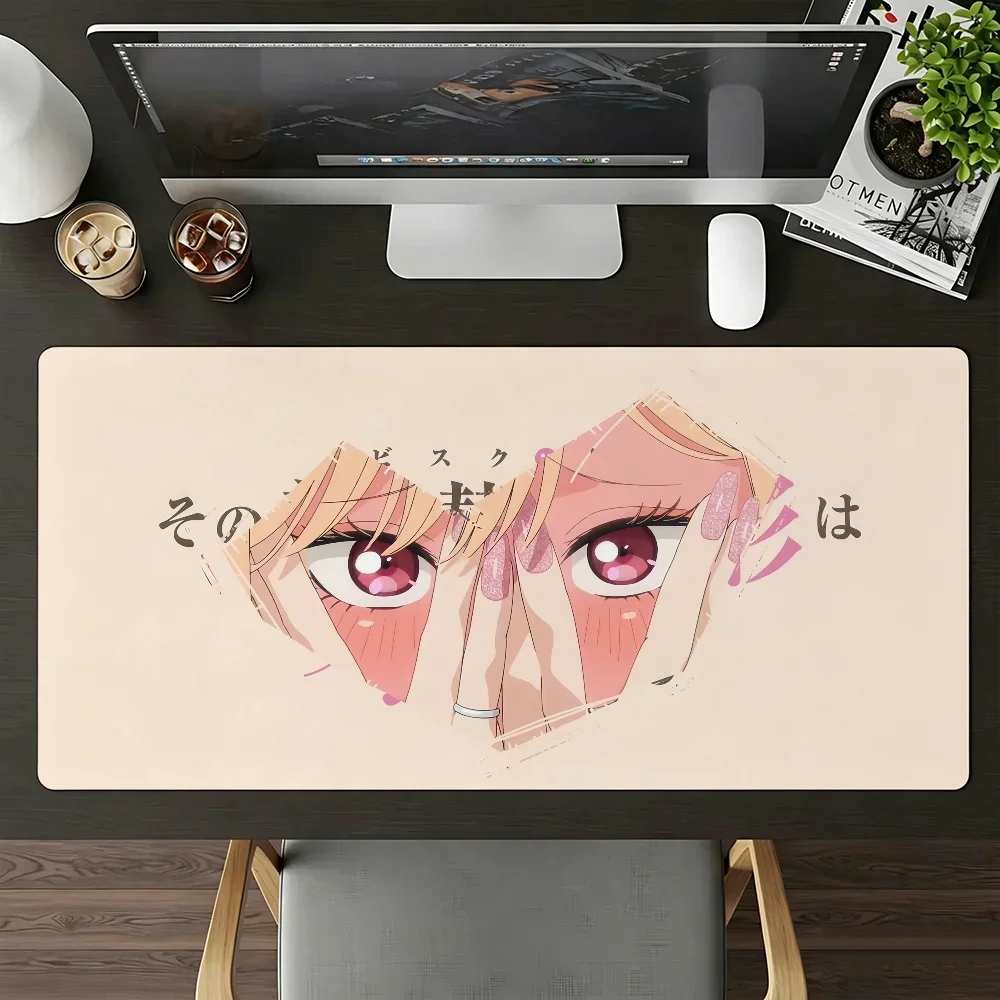 Kawaii Anime Girls My Dress Up Darling Marin Kitagawa Mousepad XXL Laptop Gamer Non-slip Desk Mat Office Speed Keyboard Pad view 4