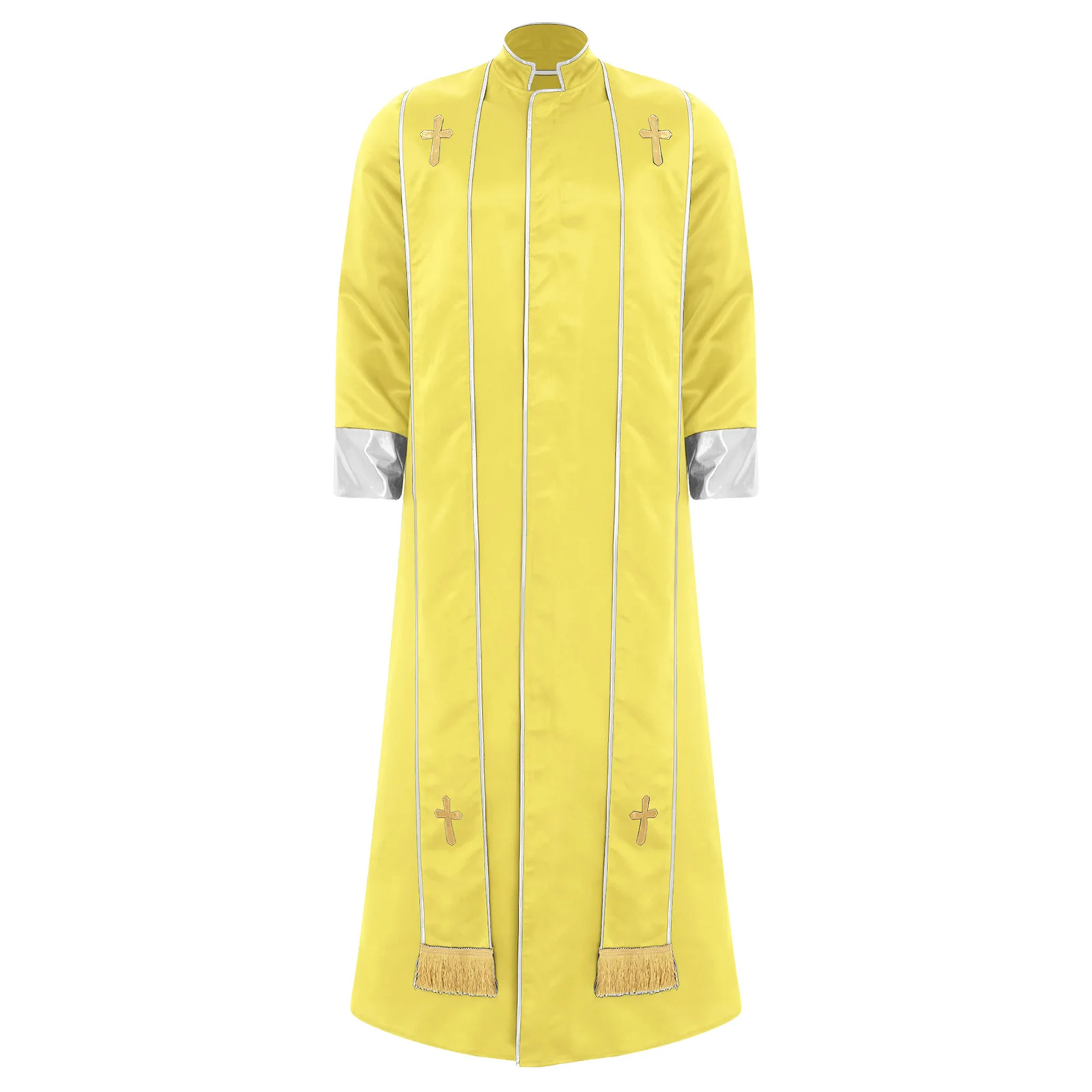 남성 천주교 사제 코스프레 의상 남성 사제복 예복 할로윈 파티 드레스업 사제 가운 종교 사제 의상