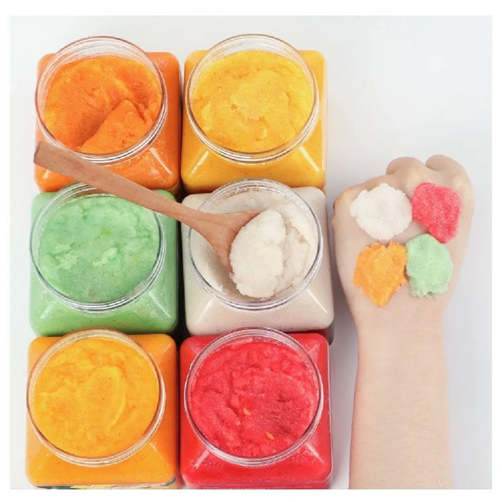 510ml Fruit Bath Body Scrub Moisturizing Exfolianting Softens Horny Clean Skin Softens Cuticles Sea Salt Body Scrubs