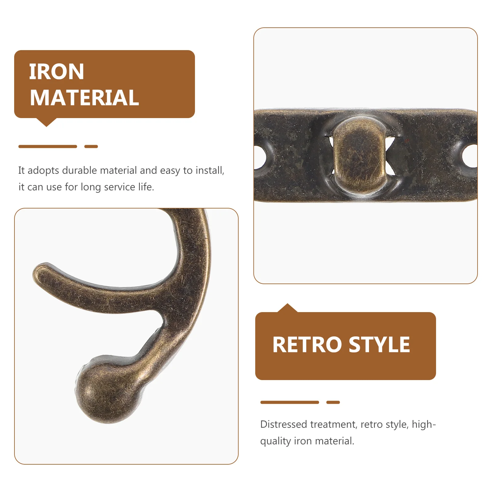 

Iron Box Latch Style Wood Case Lock For Jewelry Gift Boxes Cabinet Furniture Hardware Vintage Buckle Retro Diy