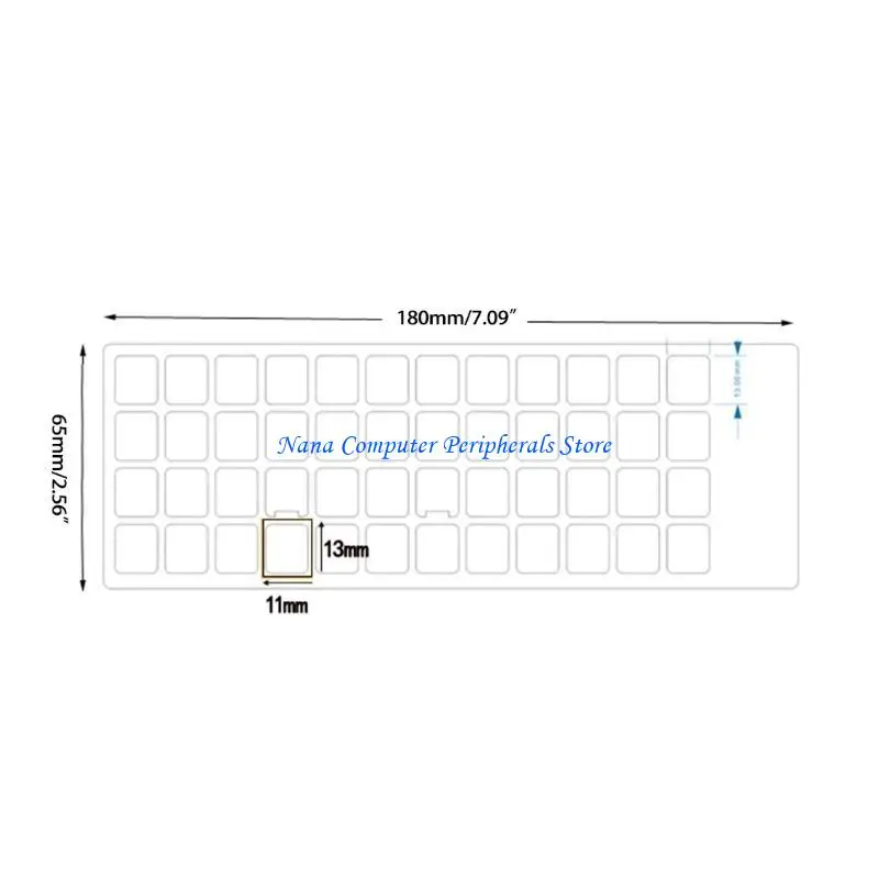 ملصق لوحة المفاتيح الروسية F68C أسود/أزرق/أخضر/أحمر/أصفر على خلفية شفافة