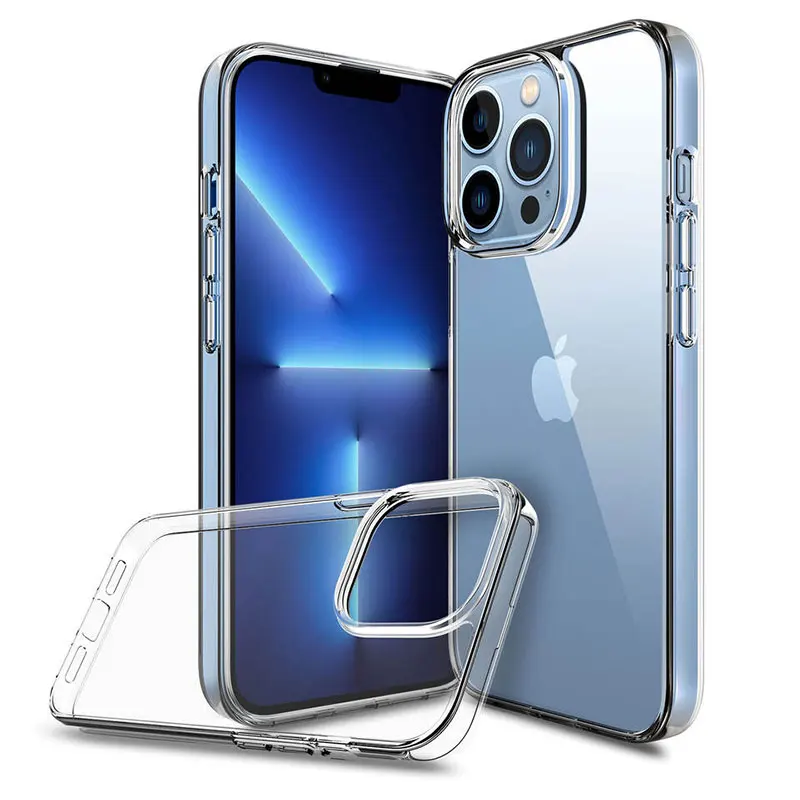 Capa de telefone transparente para iPhone, silicone TPU macio, tampa traseira transparente, iPhone X, XS Max, XR, 8, 7 Plus, 15, 11, 12, 13, 14 Pro Max