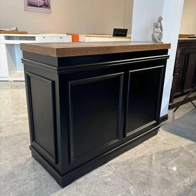 Simple paint reception counter clothing store bar small reception counter American style mostrador para tienda office furniture