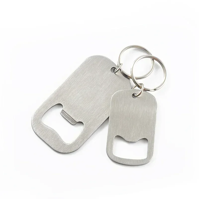 Cute Beer Bottle Opener Keychain Portable Stainless Steel Keychains for Men Mini Metal Bottle Can Opener Kitchen Gadgets Keyring