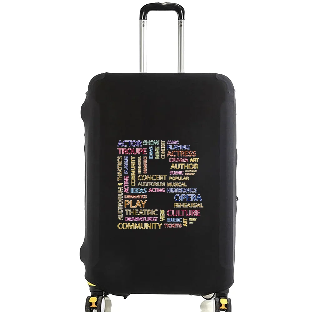 Nieuwe serie elastische bagagebeschermhoes Letters Reisaccessoires Trolley Duffle beschermhoes voor 18-32 inch koffer