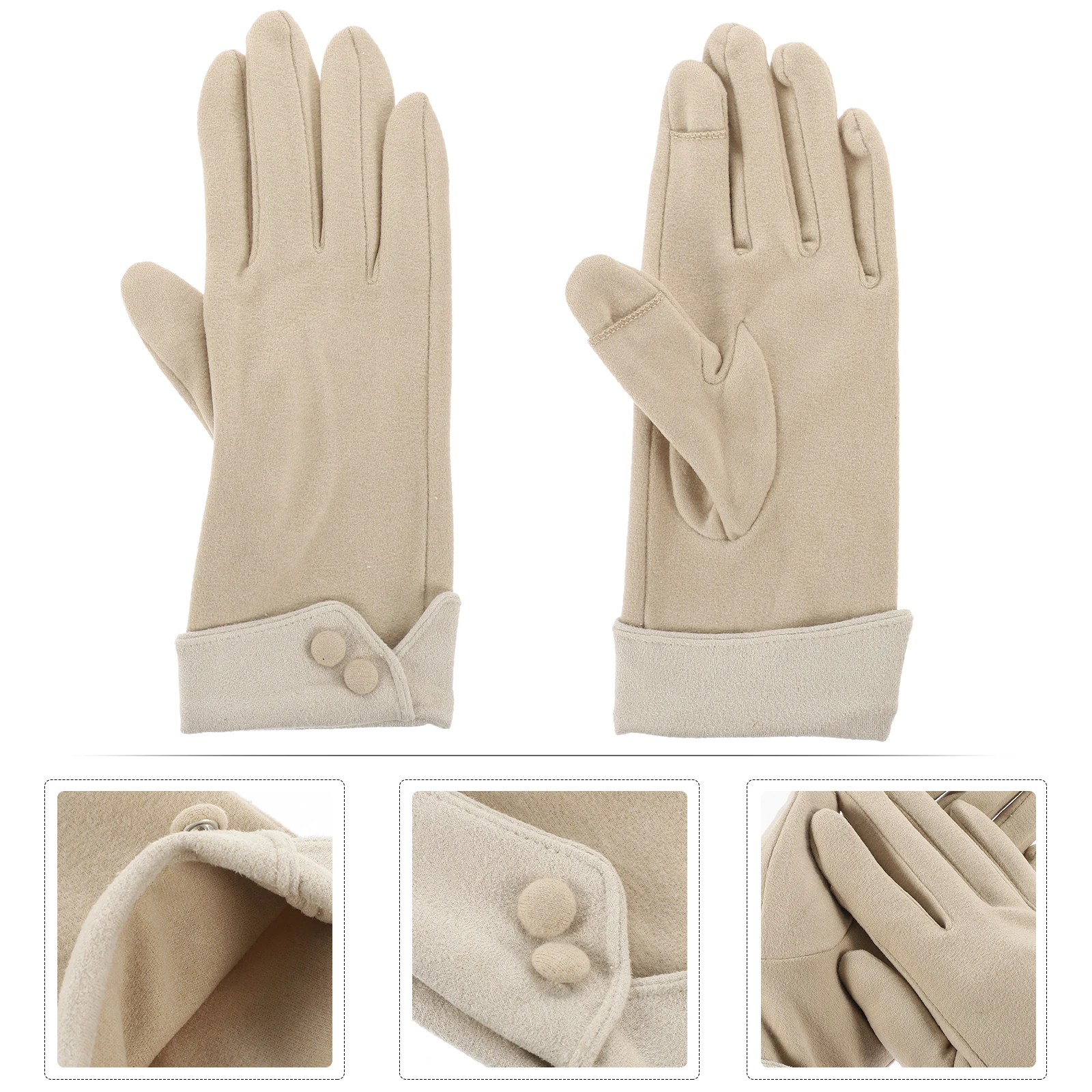 

Women Heated Mittens Black Hiking Fabric Girls Women Fabric Gloves Cold Weather Outdoor Cycling Gloves