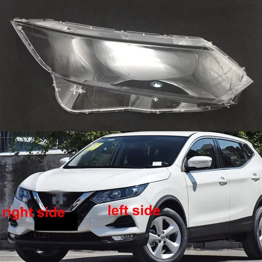 

For Nissan Qashqai 2019 2020 Halogen Car Accessories Front Headlamps Transparent Lampshades Lamp Shell Headlights Lens Cover