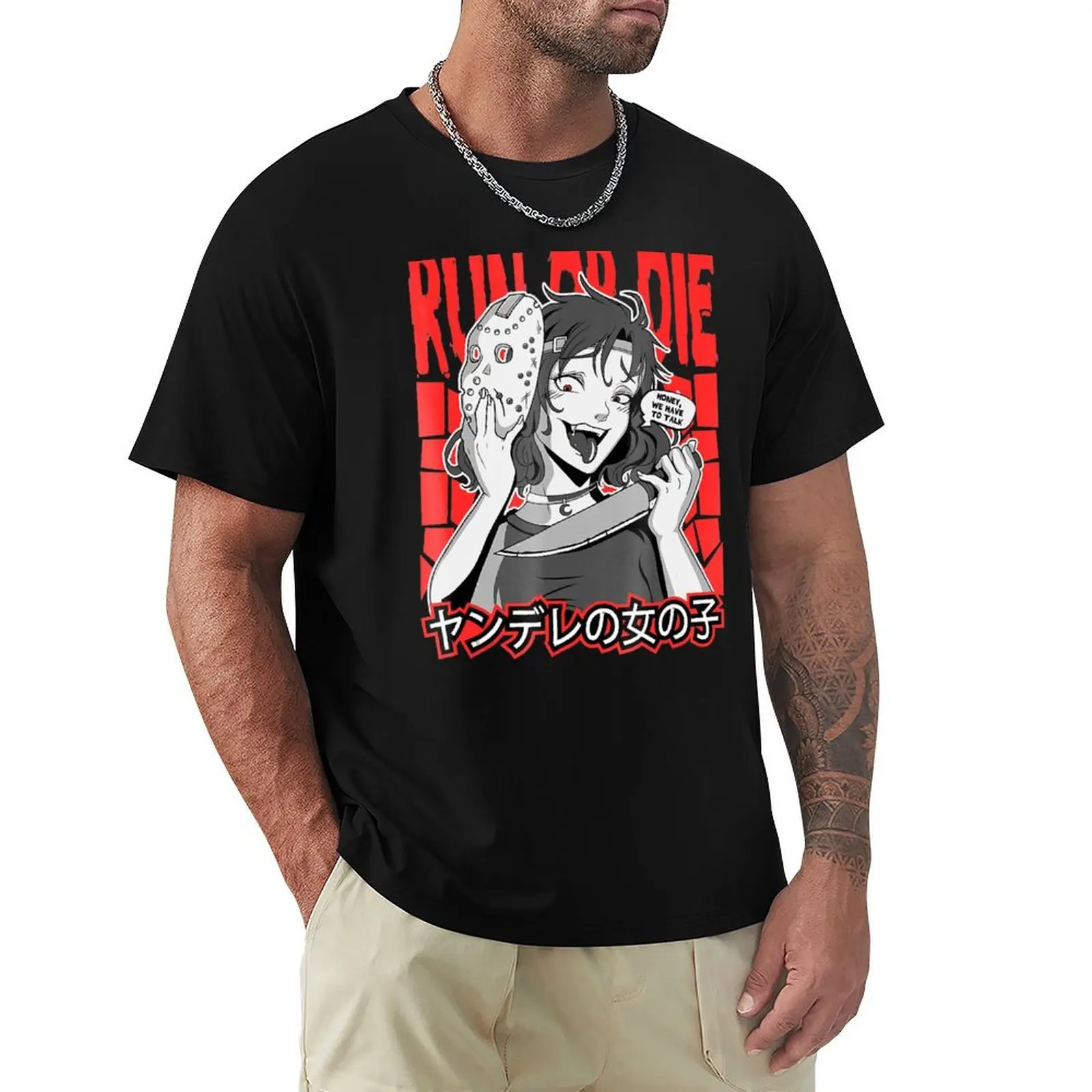 Ecchi yandere girl, cute waifu Anime cosplay gift T-shirt vintage clothes vintage customizeds Blouse mens graphic t-shirts pack