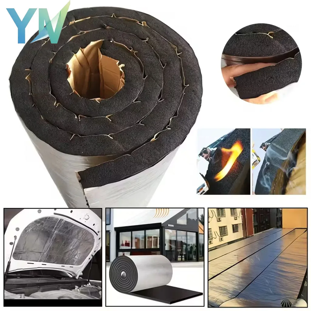 ذاتية اللصق عالية الكثافة عزل مقاوم للحريق رغوة الصوت التخفيت وسادة مطاطية حاجز صوتي للحرارة لسقف جدار المنزل استوديو