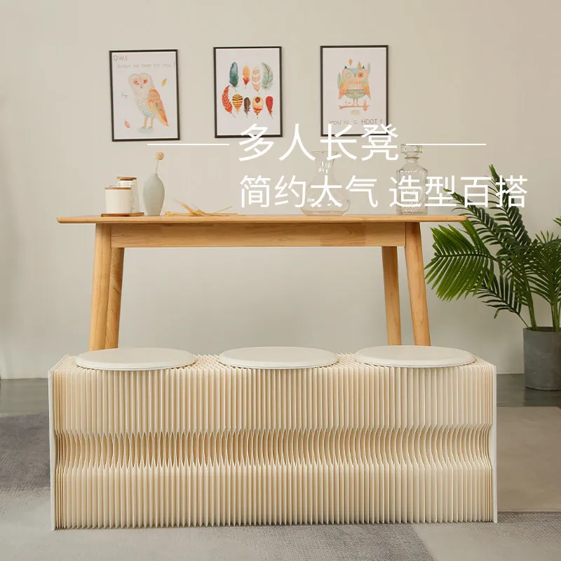 Retractable Folding Bench Creative Multi-Functional Home Low Stool Simple Modern Sofa Stool Space Saving Furniture 접이식 스툴