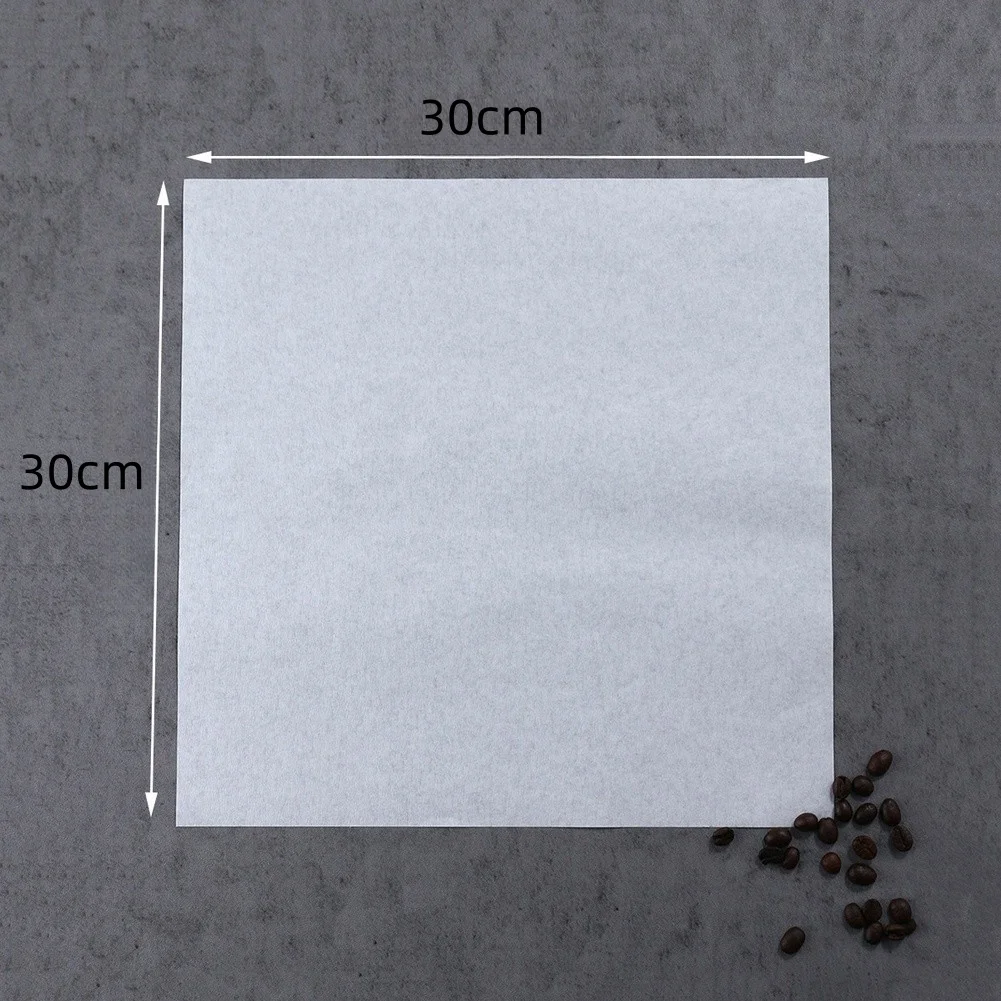 30x30cm Square Wood Pulp Coffee Filters for Drip Coffee Machines Moka Stovetop Pots and Pour Over Brewing Methods 40 Units