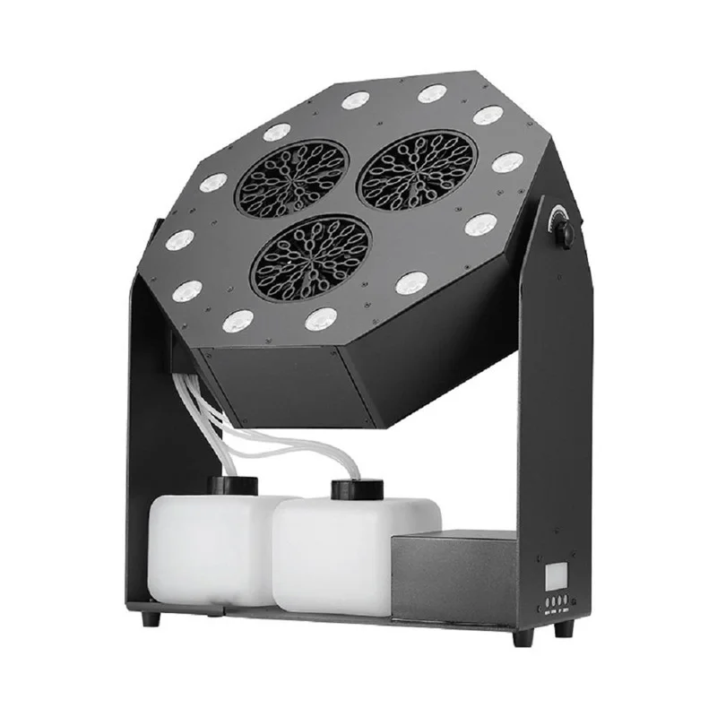 Professional 12 Head Bubble Machine DMX512 180° Spray Angle 16M Height 120W Power Stage Lighting Special Effect Equipment