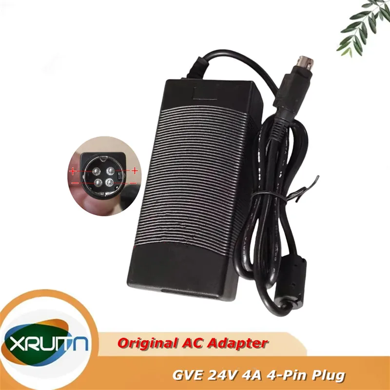 

Genuine GVE GM95-240400-F GM90-240400-F AC DC Adapter 24V 4A 4-PIN Charger 96W Power Supply