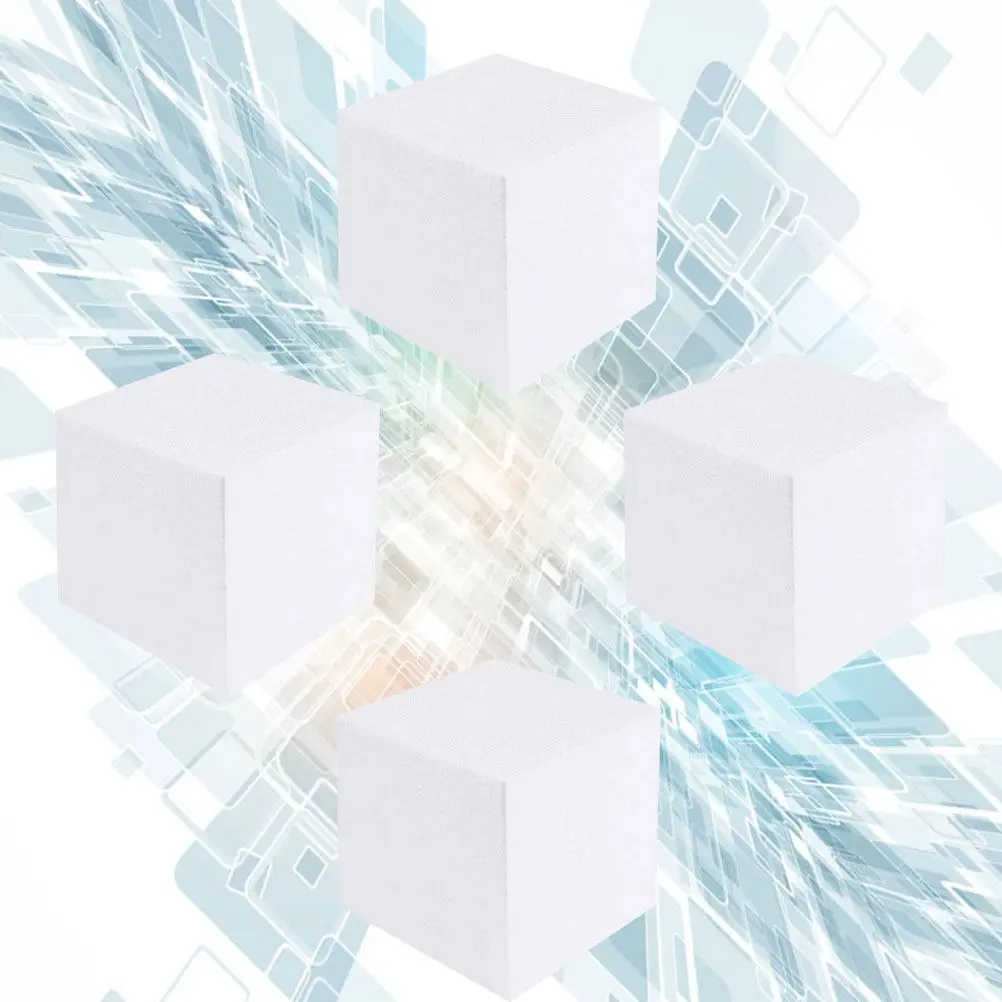 

4Pcs Foam Blocks 6Inch 15x15cm White Craft Cubes for Cake Display Sculpting DIY Centerpiece Decor Smooth Lightweight Easy to Cut