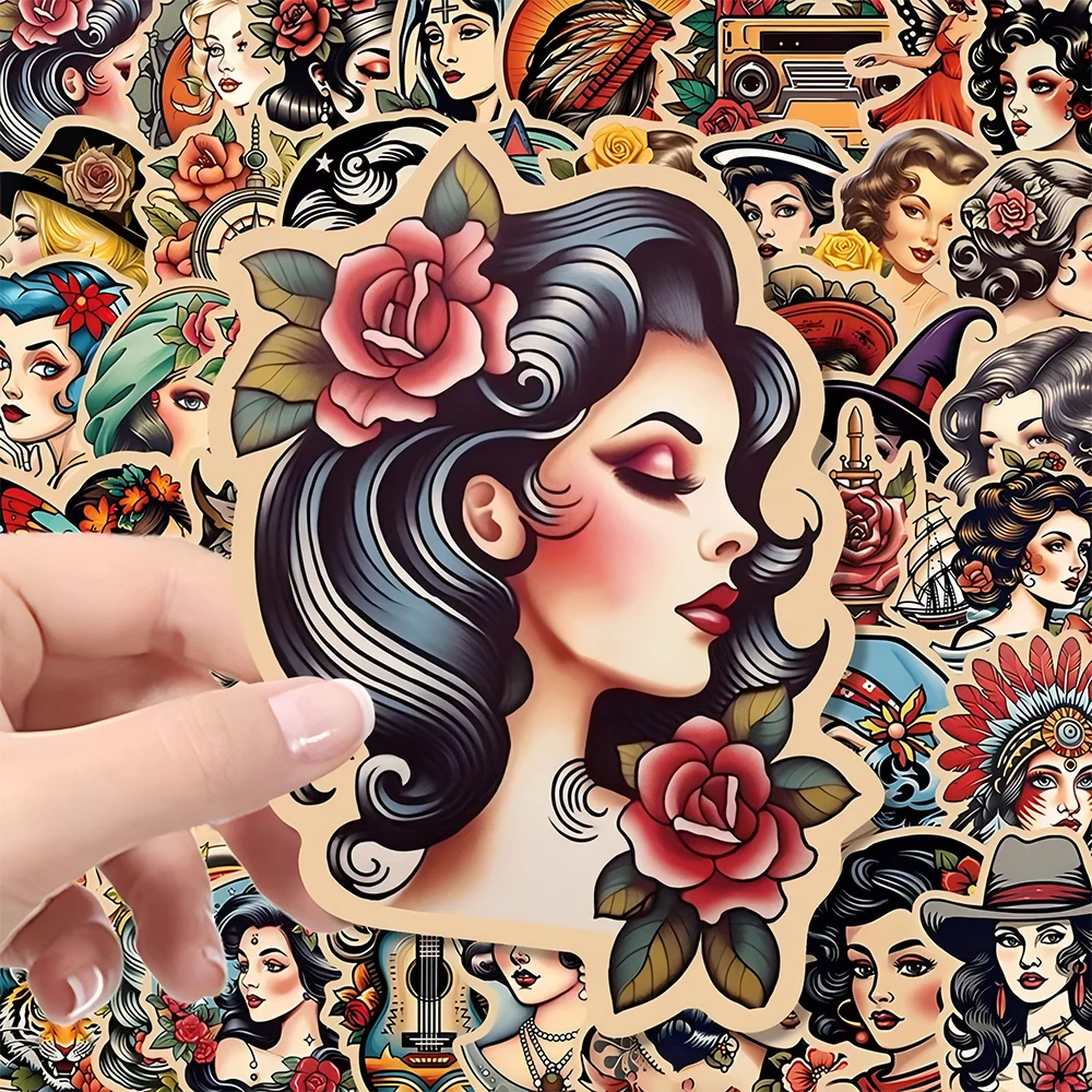 10/30/50pcs 고딕 문신 애니메이션 공주 스티커 만화 데칼 장난감 DIY 전화 편지지 일기 멋진 낙서 스티커