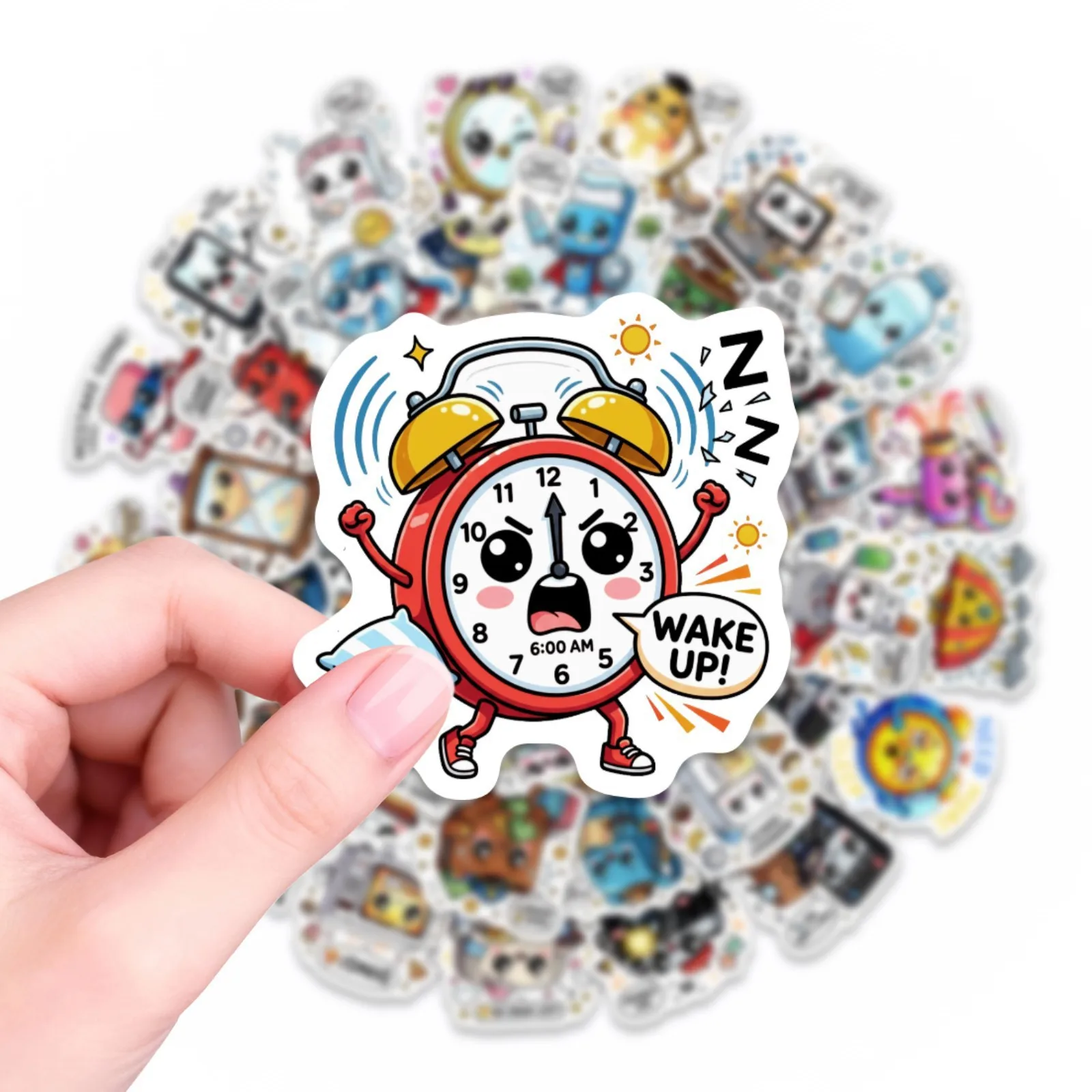 50-Pack Cute Humorous Anthropomorphized Doodle Stickers Waterproof for Stationery Water Bottles Laptops Suitcases Notebooks