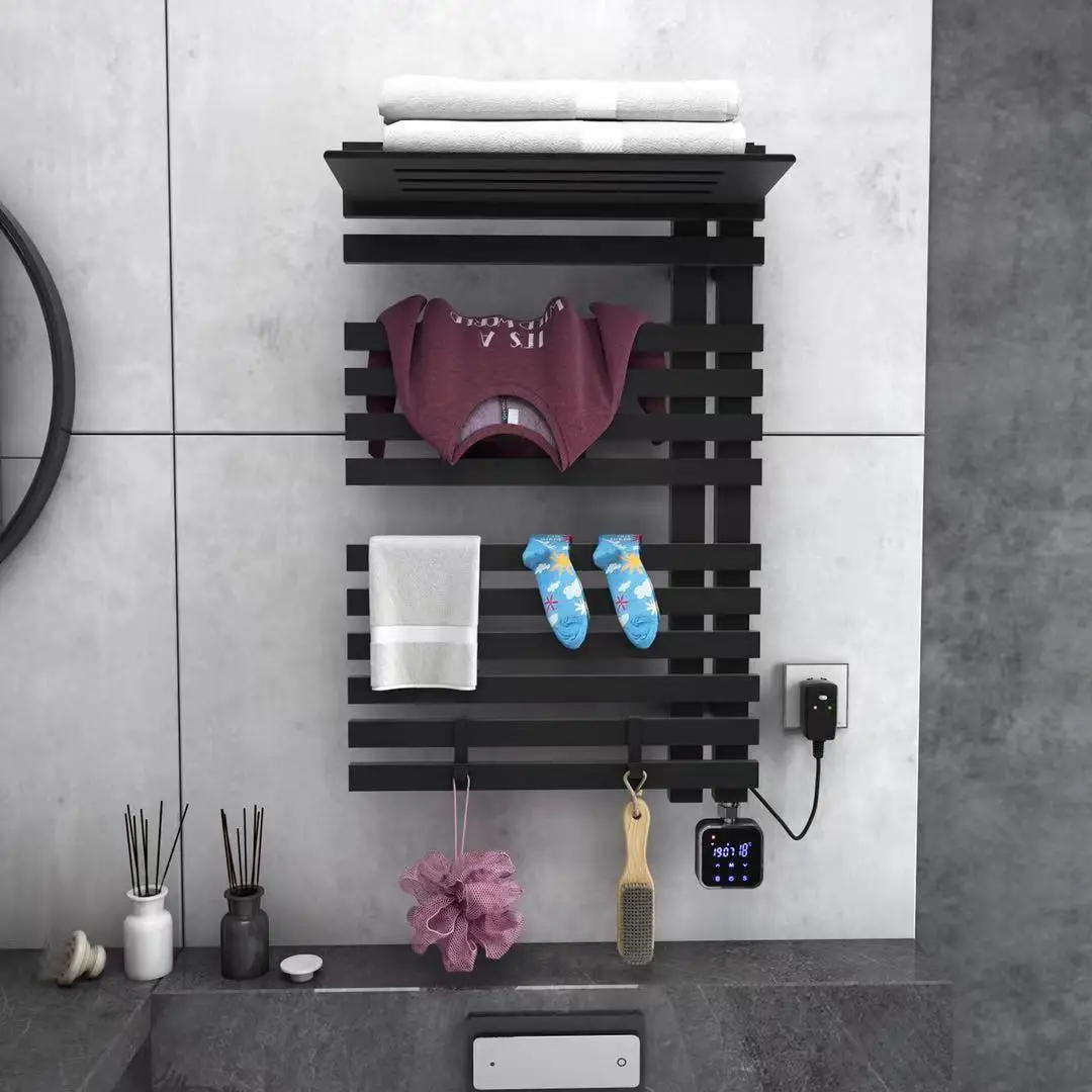 Electric Towel Dry Towel Warmer With Tuya App Wifi Control Time And Temperature For Bathroom