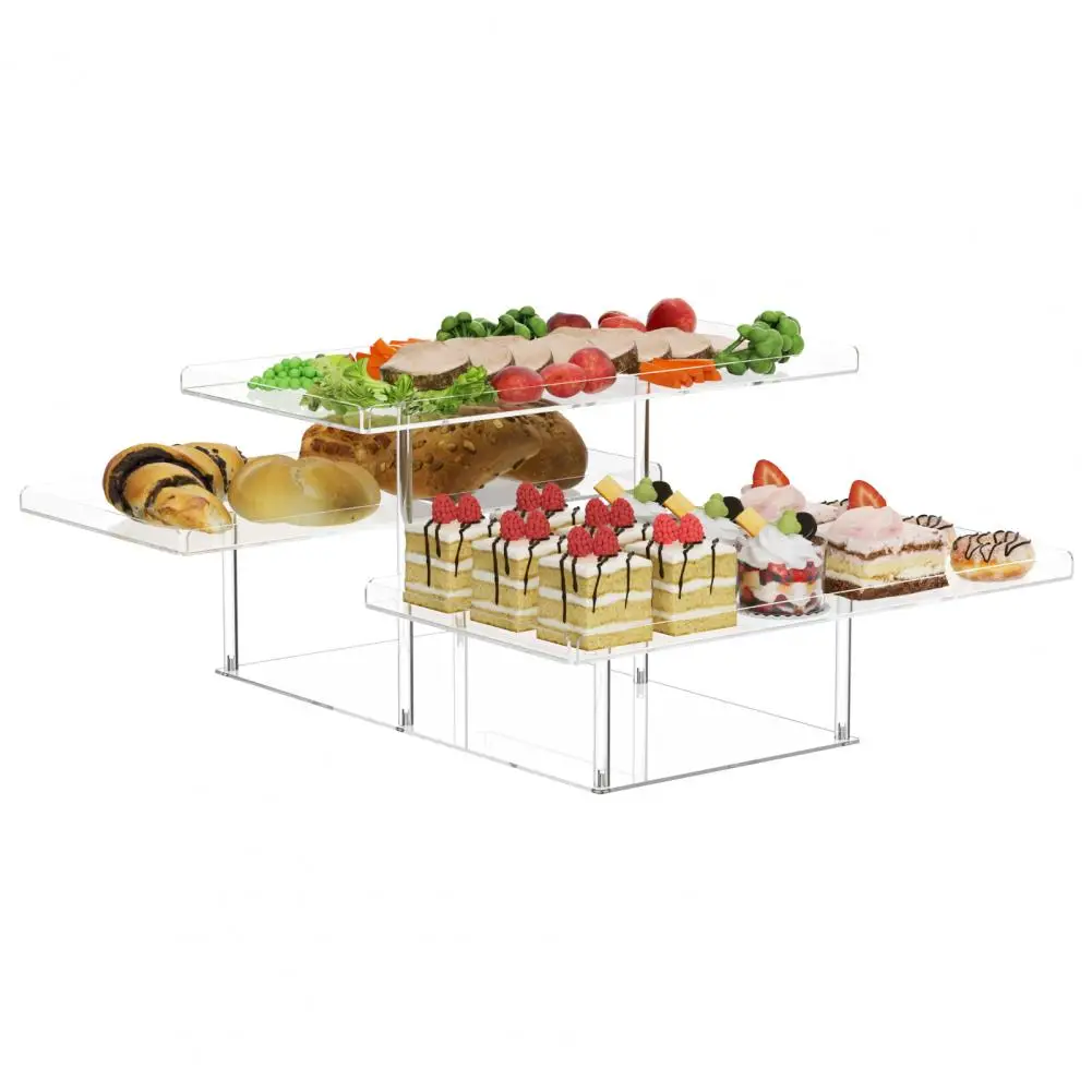 Cupcake Display Stand Elegant 3 Tier Acrylic Serving Tray for Buffet Dessert Cupcake Display at Weddings Baby Showers for Party