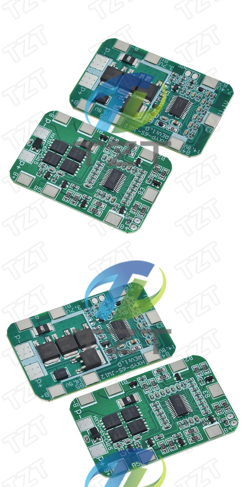 GREATZT 6S 22,2 V 25,2 V 14 A 20 A 18650 Li-Ionen-Lithium-Batterie-Ladegerät-Schutzplatine mit symmetrischem PCB BMS 6-Pack-Zellenmodul – Detail 6