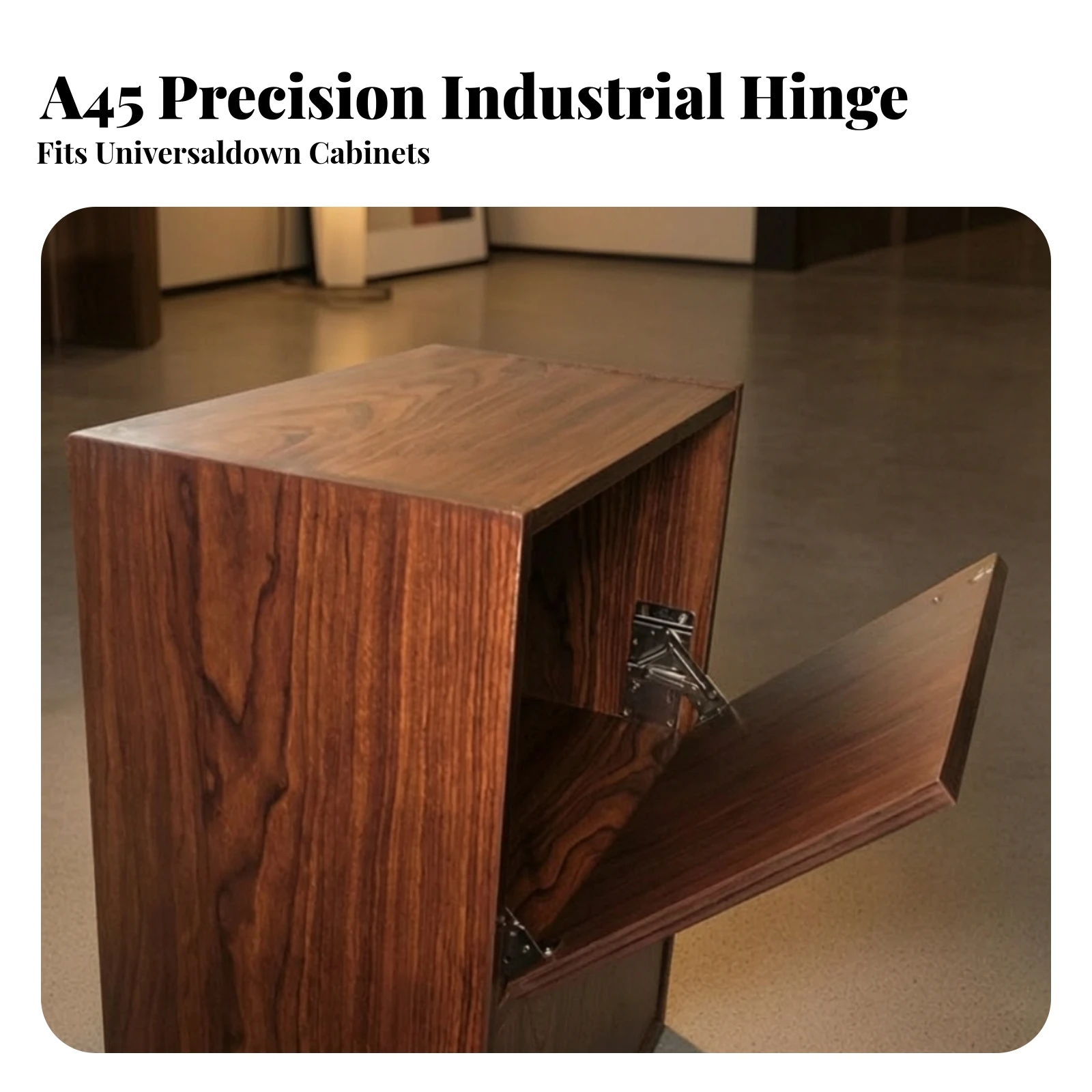 Cabinet Spring Hinge with Screws Smooth Rotation Foldable Flap Hinge Hardware Rust Resistant Long-Lasting for DIYers, Bookcase