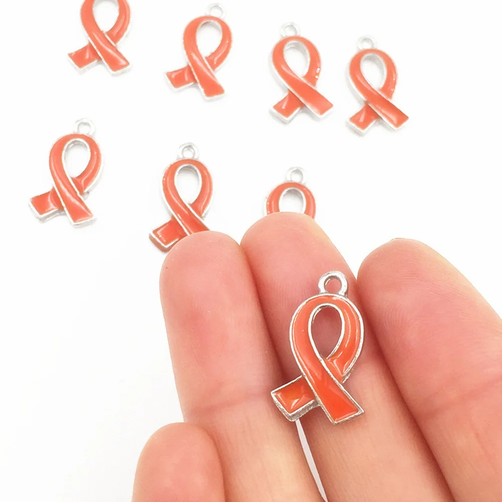 

50Pcs Metal Ribbon Pendant Alloy Charms Durable Jewelry Accessories DIY for Necklace Key Chain Phone Bag Decoration Gift