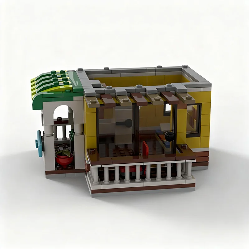 633-teiliges Modulares Bausatz-Set 'Surfer-Strandhaus' - Anpassbare Modulare Bausteine mit Kreativem Design für DIY-Urlaubsspielzeug und Geschenke