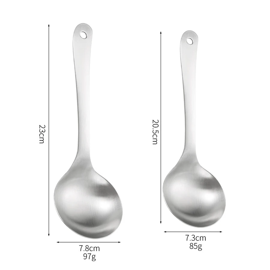 304 Stainless Steel Soup Spoon Household Public Spoon Deepened Hot Pot Spoon Soup Rice Spoon
