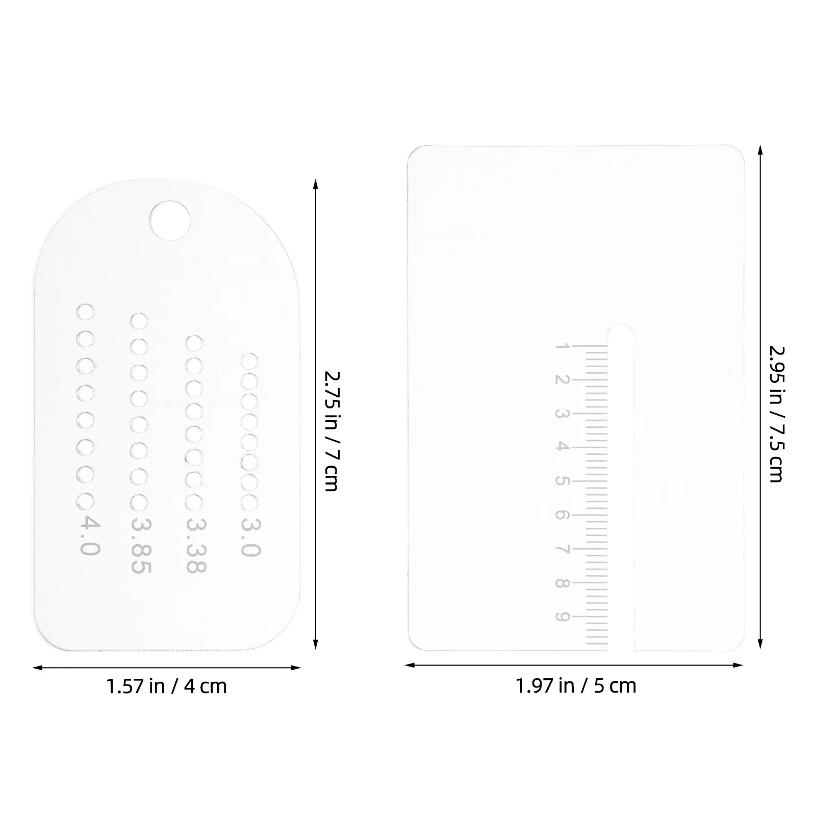 2 قطعة دليل لكمة مسطرة متعددة الوظائف تحديد المواقع بدقة خياطة لوحة المساعدة لمشاريع الأعمال الجلدية ذاتية الصنع