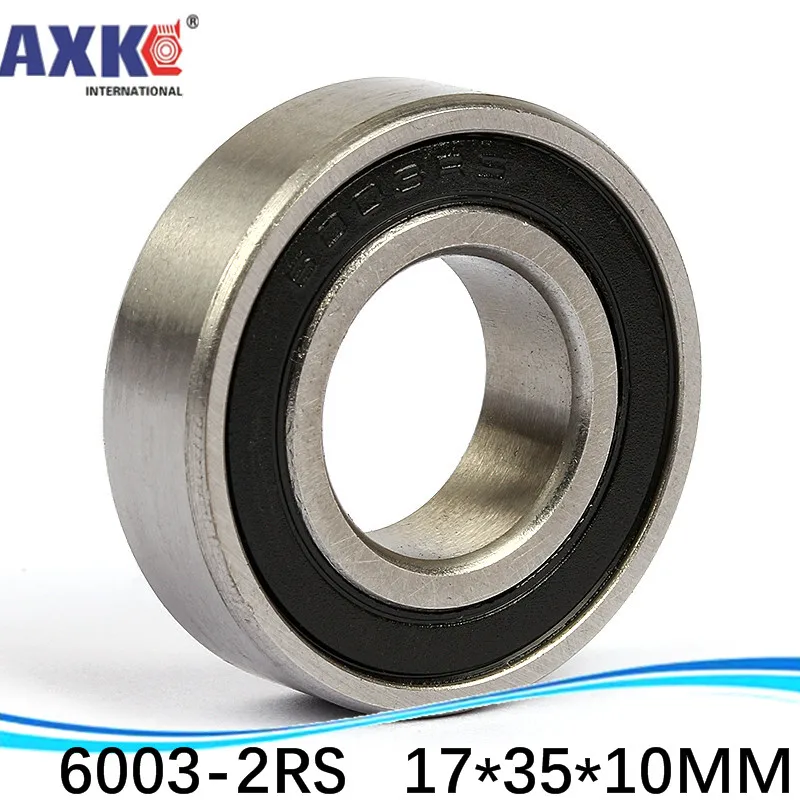 (1pcs) High quality deep groove ball bearing double rubber sealing cover 6003-2RS 17*35*10 mm