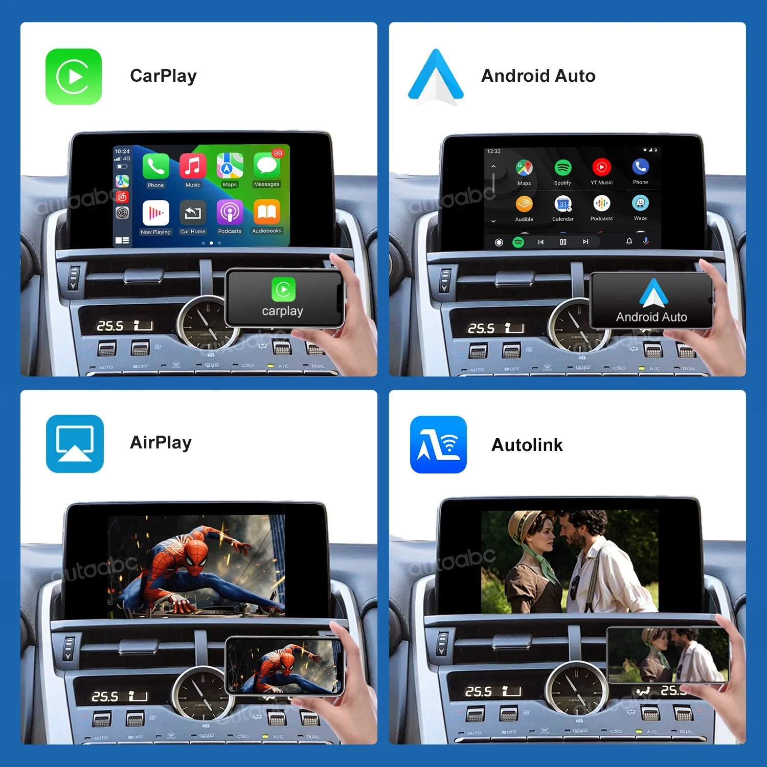 Wireless CarPlay Interface For Lexus Touchpad NX RX IS ES GS RC CT LS LX LC UX 2018-2024 Android Auto MirrorLink AirPlay GPS BT5