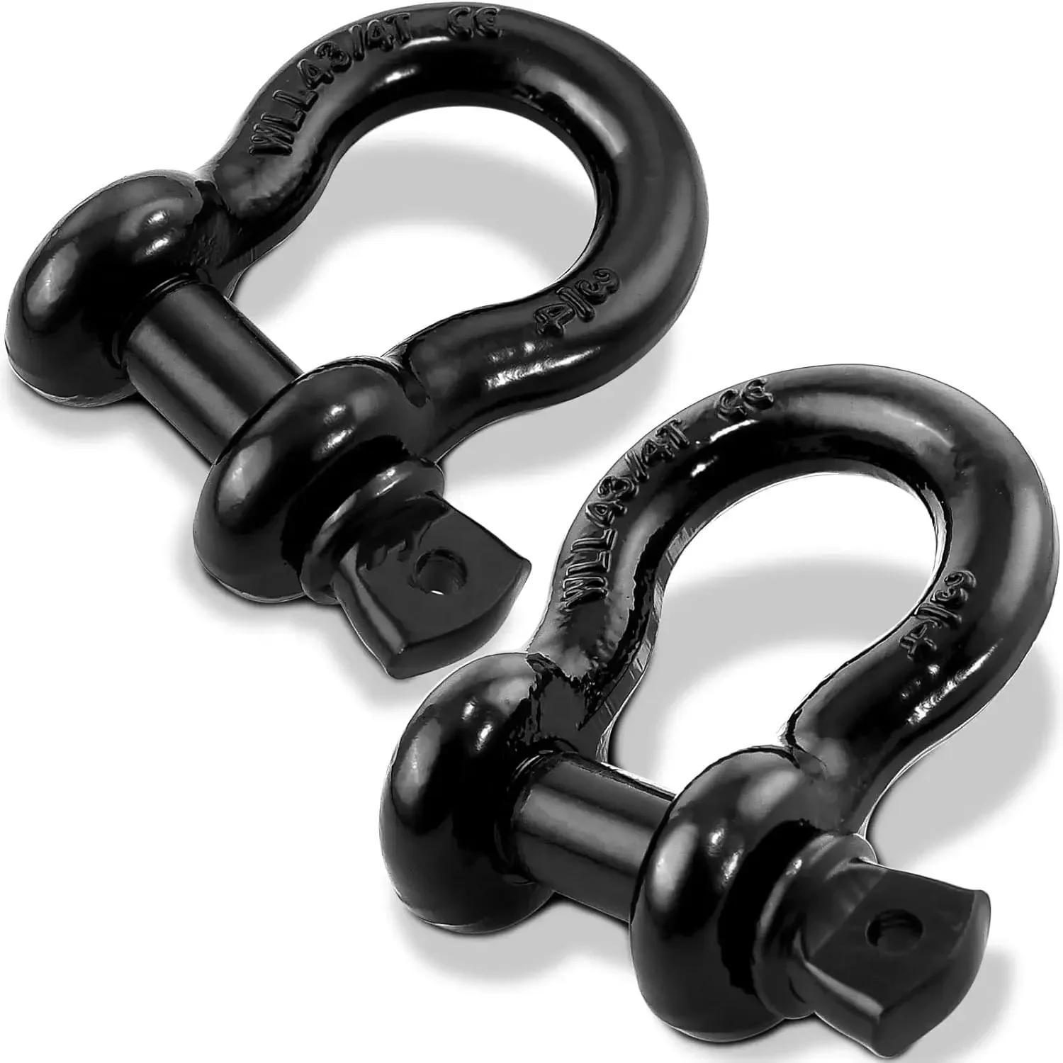 

D-Ring Shackle 3/4" 2 Pack, 28.5 Ton 57000 Lbs Break Strength Heavy Duty Tow Shackle for Off-Road Recovery with Tow Strap Winch