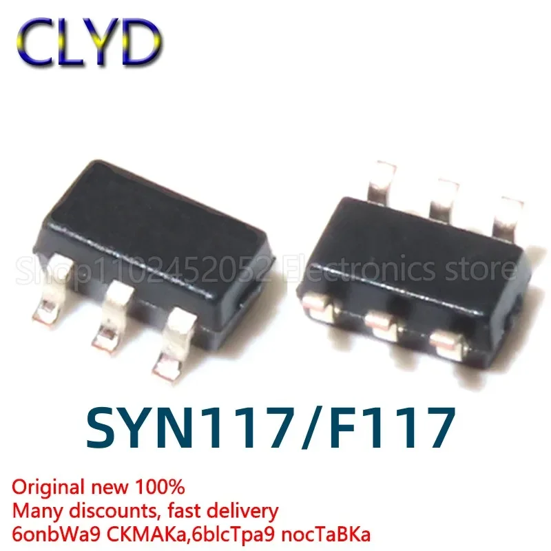 5PCS/LOT New and Original SYN117/F117 SOT23-6 output power 13dBm 300~450MHz ASK transmitter IC