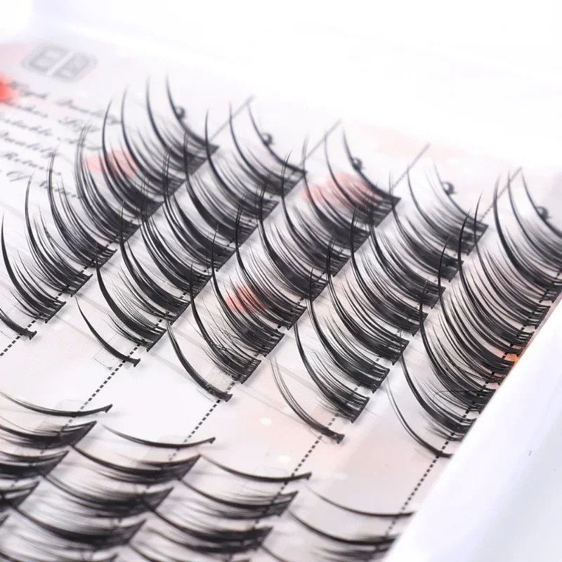 3/5 Rijen Enkele Cluster Valse Wimper Pluizige C Krul Gesegmenteerde Natuurlijke Nertsen Vos Ogen Effect Make Wimpers Extension gereedschap Nieuwe