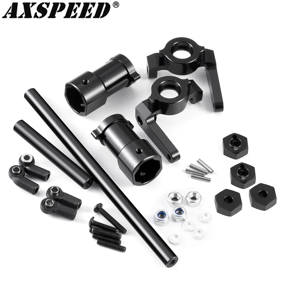 AXSPEED Snow Track Wheels Tires Conversion Kit for 1/10 RC Rock Crawler Car Axial SCX10 Upgrade Modified Parts