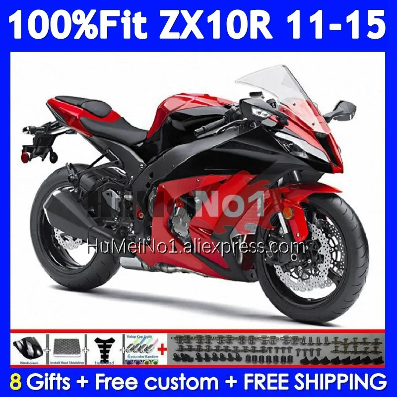 Injection For KAWASAKI NINJA Glossy Red ZX 1000 10R 10 R 219No.27 ZX10R 11 12 13 14 15 ZX-10R 2011 2012 2013 2014 2015 Fairing