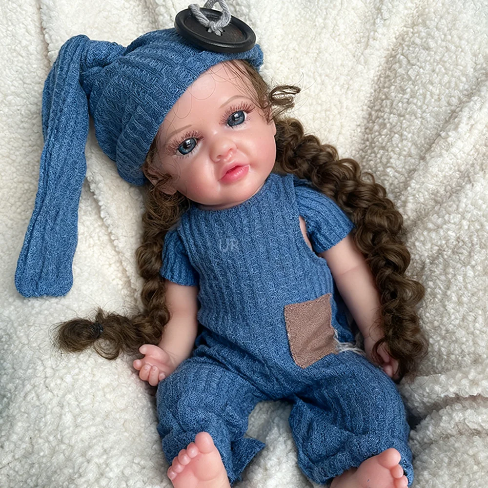 크리스마스 생일같은 신생아 소녀 아티스트 수집품, 현실적인 부드러운 신축성 실리콘, 다시 태어난 아기 인형, 40cm, 16 인치