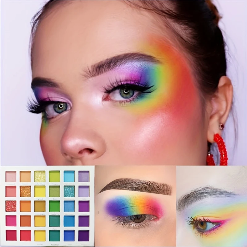 Palette de fards à paupières 30 couleurs, Super brillant, longue durée, mat, scintillant, nacré, imperméable, maquillage pour les yeux avec grandes paillettes