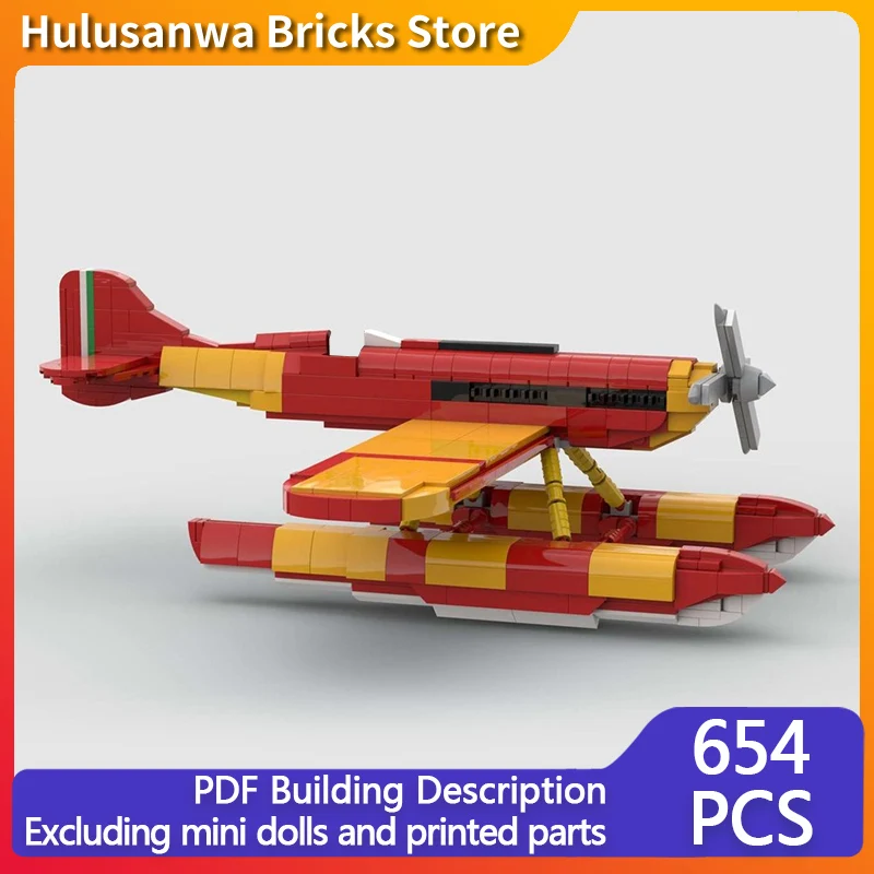 

MC72 Italian Racing Seaplane Model MOC Building Bricks War Equipment Modular Technology Gifts Holiday Assemble Children Toy Suit