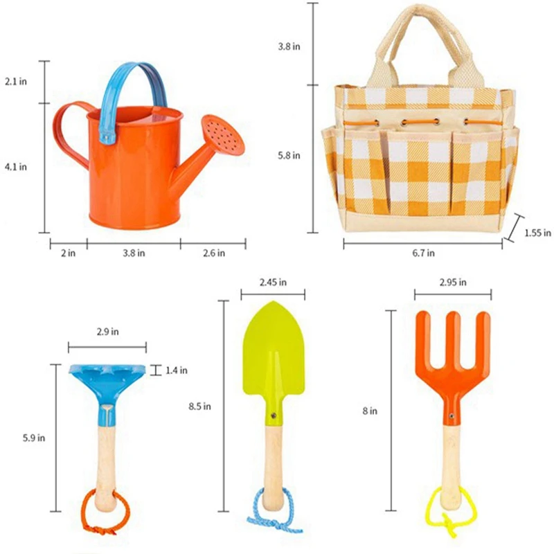 Children'S Gardening Tools Set 7Pcs Children'S Gardening Tools Toys, Develop Children'S Hands-On Ability-SPMI