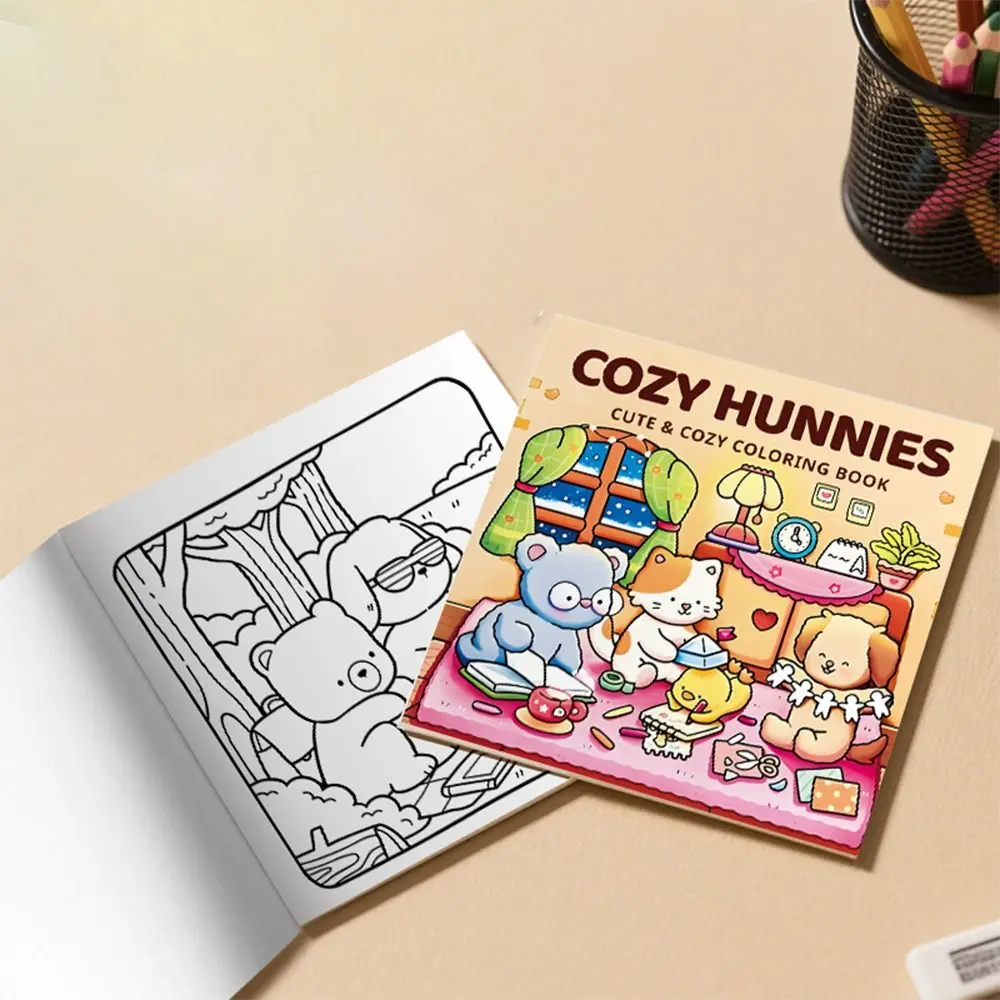 Libro da colorare per cartoni animati Regalo di pittura educativa Libro di pittura per graffiti Giocattolo da disegno Montessori antistress per adulti e adolescenti