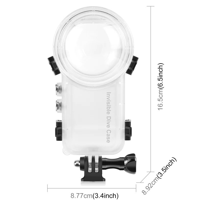 PULUZ 50m Waterproof Diving Case For Insta360 X4 Action Camera Transparent Invisible Underwater Video Protective Shell Cover