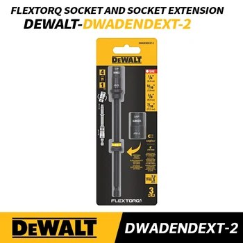 DEWALT DWADENDEXT-2 FLEXTORQ Socket and Socket Extension 4-in-1 With 6 inch Extension Double Ended Nut Impact Driver Accessories