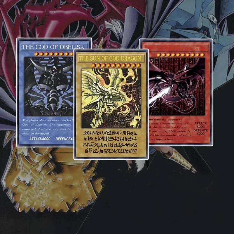 3Pcs/set Yu-Gi-Oh Slifer The Sky Dragon Obelisk The Tormentor The Winged Dragon of Ra Self Made Classic Serie Flash Collect Card