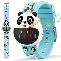 Reloj de entrenamiento para orinal para niños y niñas con 3 recuerdos de atrás/16 recordatorios de alarma Temporizador de reloj Panda recargable por USB resistente al agua