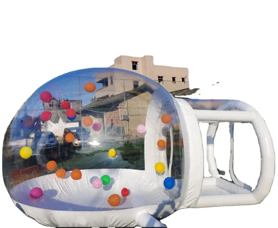 Popular Inflatable Commercial Grade Waterproof Built-In Fan Bounce House Dome Transparent Tent Party Advertising