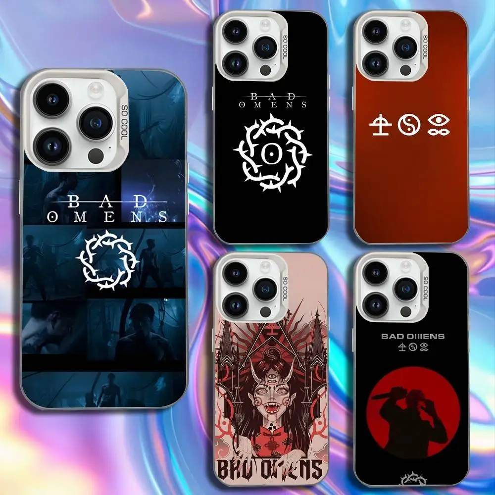 

Bad O-Omens Music Band Phone Case For iPhone 16,15,14,13,12,11,Mini,Pro,SE,MAX White Matte Shockproof Cover
