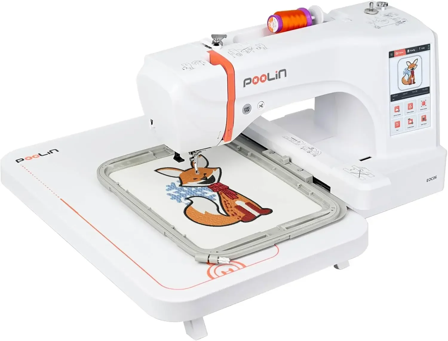 

Home Embroidery Machine for Beginners Gifts,200 Built-in Designs,USB & Wireless,Software,4 Hoops,Thread,Bobbin,Stabilizer