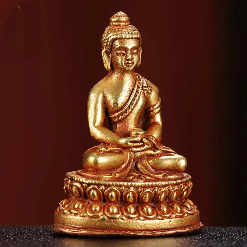 Tibet Nepal temple Pocket Small Buddha Amitabha Amitayus Statue amulet protective talisman Bless health safety and good luck
